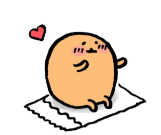 ❤️ Cartone animato, Kawaii, Carino, Amore, Cuore, Blob, Saluto telegram sticker
