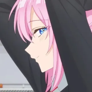 📎 Anime, Rosa Haare, Süß, Mädchen, Charakter telegram sticker