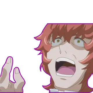 😱 dito medio, offensivo, anime, maleducato, gesto, cartone animato telegram sticker