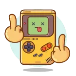 🖕 สติกเกอร์, เกม, นิ้วกลาง, ก้าวร้าว, เกมมิ่ง, คอนโซล telegram sticker