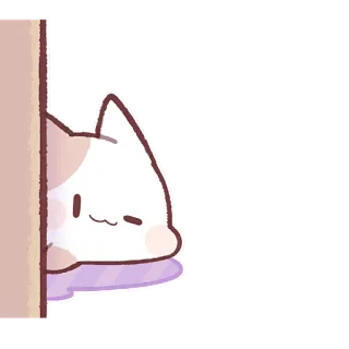 😉 cat, cute, peeking, kawaii, animal telegram sticker