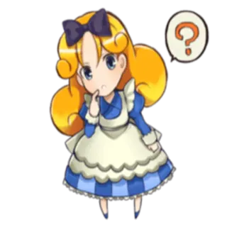 ❓ Cartoon, Frage, Figur, Verwirrt, Süß whatsapp sticker
