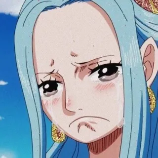 💙 Vivi Nefertari One Piece Anime, Weinend, Traurig, One Piece, Vivi Nefertari telegram sticker