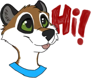 😁 Furry, Comadreja, Animal, Dibujos animados, Lindo, Personaje telegram sticker