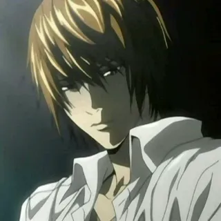 😞 Light Yagami Death Note Anime, Manga, Light Yagami, Death Note, Personaggio, Fittizio whatsapp sticker