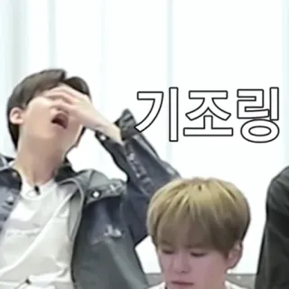 😵 기조링 testo coreano, meme, reazione, corea whatsapp sticker