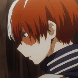 ❄️ Shoto Todoroki My Hero Academia Anime, My Hero Academia, Shoto Todoroki, Postać, Manga, pół zimny pół gorący telegram sticker