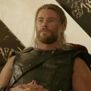 😐 Thor marvel, supereroe, thor, chris hemsworth, personaggio film telegram sticker