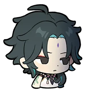 😒 Xiao Genshin Impact Anime, Videojuego, Chibi, Xiao, Genshin Impact, Personaje telegram sticker