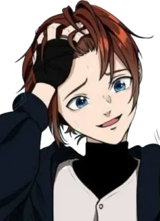 😅 Anime, Garçon, Sourire, Dessin animé, Personnage telegram sticker