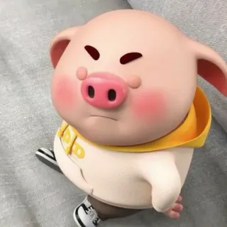 🐷 돼지, 만화, 귀여운, 동물, 분홍색, 웃긴 telegram sticker