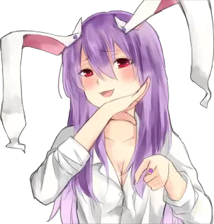 😏 anime, bunny, girl, character, cartoon, smile telegram sticker