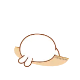 🤦‍♀ Dibujo animado, Animal, Lindo, Tumbado, Simple whatsapp sticker