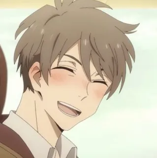 💵 Anime, Szczęśliwy, Uśmiechnięty, Męski, Wesoły telegram sticker