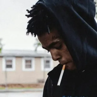🖤 XXXTentacion rapper, muziek, roken, sigaret, portret telegram sticker