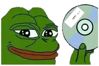 📀 Pepe the Frog Pepe, sapo, meme, cultura da internet, engraçado, personagem whatsapp sticker