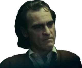 😔 Joker Coringa, Joaquin Phoenix, personagem de filme, DC Comics telegram sticker