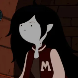 🖤 Marceline Adventure Time animated, cartoon, vampire, Marceline, Adventure Time whatsapp sticker