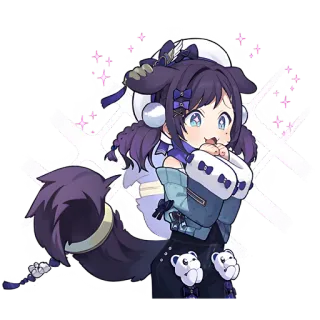 😍 Аниме, Милый, Каваий, Собака, Персонаж, Иллюстрация telegram sticker