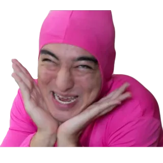 🙌 Pink Guy Meme, Internet, Divertido, Rosa telegram sticker