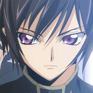 🥀 Lelouch Lamperouge Code Geass 애니메이션,  를르슈, 코드기아스, 캐릭터, 진지한, 남성 telegram sticker