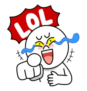 😂 LOL смех, эмодзи, смешной, мультик, счастливый, лол, юмор telegram sticker
