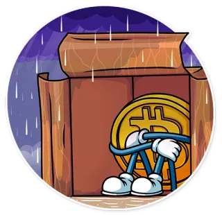 😭 bitcoin, crypto, triste, pioggia, economia, recessione telegram sticker