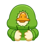 🙈 Duo Duolingo, coruja, desenho animado, verde, pássaro telegram sticker