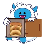 🔐 Pfannkuchen, Essen, Cartoon, Dessert, süß telegram sticker