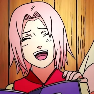 😄 Sakura Haruno Naruto Sakura Haruno, Naruto, anime, uśmiechnięta, urocza, kobieta telegram sticker