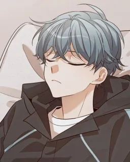 💨 Anime, Manga, Ngủ, Mệt mỏi, Con trai whatsapp sticker