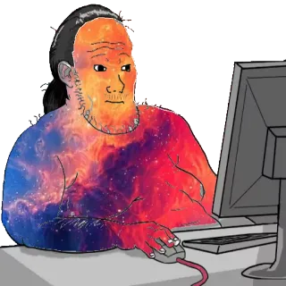 👀 computer, galaxy, internet, user, meme telegram sticker