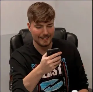 🌟 MrBeast youtube, content creator, influencer, mr beast telegram sticker