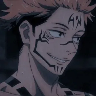 🌟 Ryomen Sukuna Jujutsu Kaisen Anime, Dämon, Fluch, Bösewicht, Manga telegram sticker