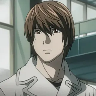🍎 Light Yagami Death Note Anime, Death Note, Light Yagami, Personagem, Mangá telegram sticker