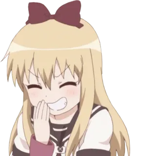 😁 อนิเมะ, ผู้หญิง, การ์ตูน, น่ารัก, หัวเราะ telegram sticker