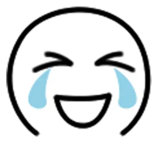 😂 emoji, tertawa, menangis, wajah, bahagia, air mata telegram sticker