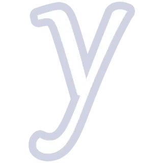 🖕 ตัวอักษร, ตัวอักษร, Y, สัญลักษณ์ telegram sticker