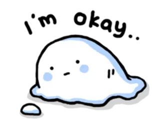 😐 Blob, Mono, Triste, Personaje, Minimalista whatsapp sticker