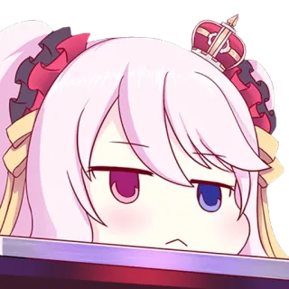 😶 Anime, Menina, Fofa, Rainha, Coroa, Expressão telegram sticker