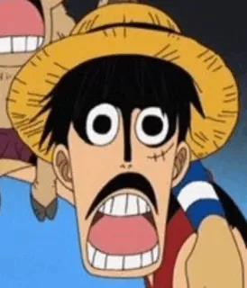 🤌 Luffy One Piece Anime, Manga, Śmieszne, Luffy, One Piece, Słomiany kapelusz whatsapp sticker
