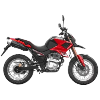 😷 motocykl, pojazd, czerwony, motocykl, terenowy telegram sticker