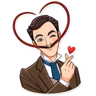 ❤️ Cartoon, Mann, Herz, Liebe, Figur, Valentinstag whatsapp sticker