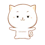 🤗 COCOPPY gato, lindo, dibujos animados, pegatina, animal telegram sticker