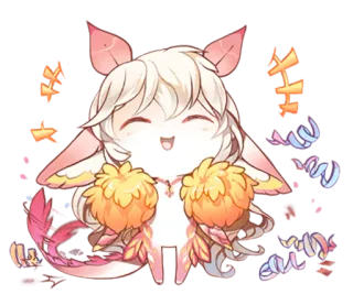 😄 mignon, chibi, animé, illustration, fête, kawaii whatsapp sticker
