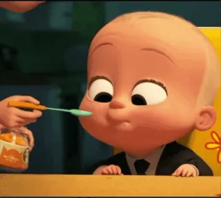 🥄 Boss Baby The Boss Baby em bé, hoạt hình, phim, ông chủ, áo vest whatsapp sticker