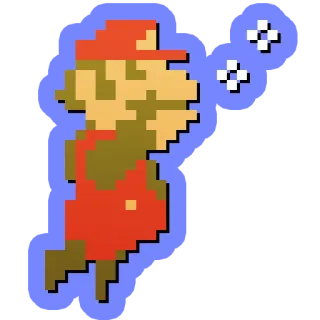 🧜‍♂️ Mario Super Mario Bros. Mario, Super Mario Bros., Jeu vidéo, Pixel art telegram sticker