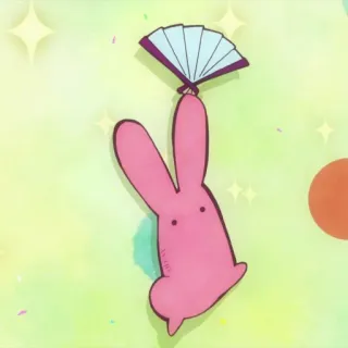 🍧 Anime, Coelho, Fã, Fofo, Rosa whatsapp sticker