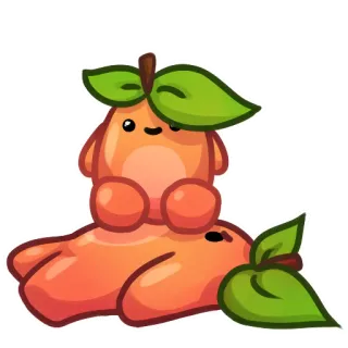 🤬 peach, fruit, cute, kawaii, cartoon, sticker telegram sticker