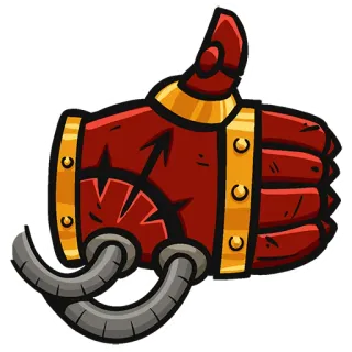 😈 Steampunk, Roboter, Hand, Mechanisch, Daumen, Zahnrad telegram sticker